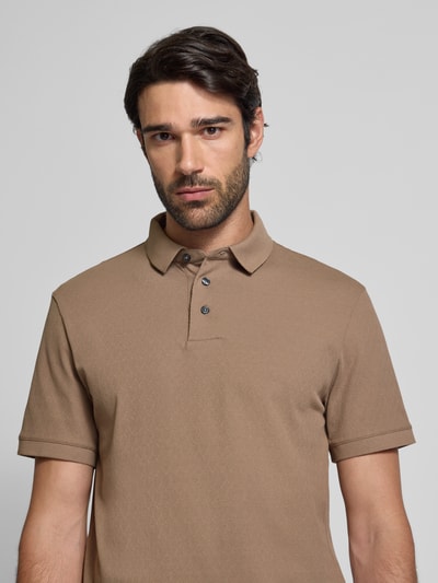 Emporio Armani Regular Fit Poloshirt mit Logo-Stitching Taupe 3
