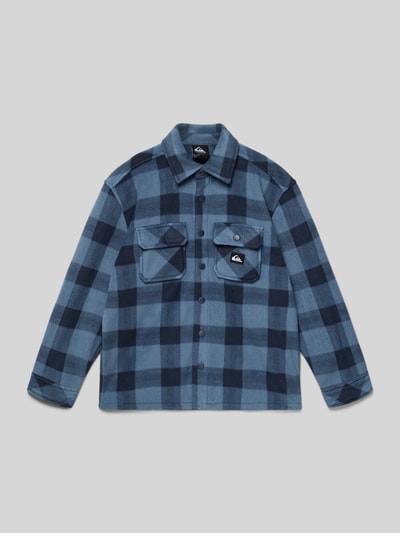 Quiksilver Hemd mit Druckknopfleiste Rauchblau 1