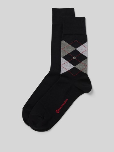 Burlington Socken mit Label-Detail Black 1