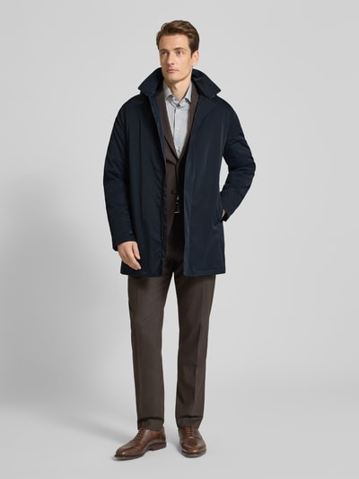 Profuomo Regenjack met blinde ritssluiting Marineblauw - 1