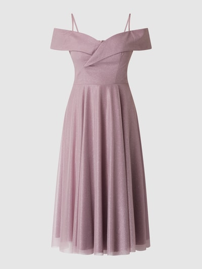 TROYDEN COLLECTION Cocktailkleid mit Glitter-Effekt Mauve 2