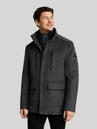 Tom Tailor Regular Fit Funktionsjacke aus Wollmix Silber 4