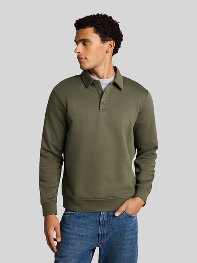Tom Tailor Denim Regular Fit Poloshirt aus Baumwoll-Mix Oliv 4