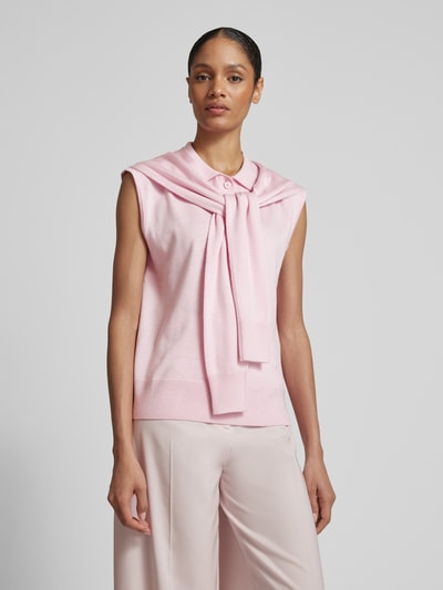 LeGer by Lena Gercke Top z dzianiny z dodatkiem jedwabiu Mocnoróżowy 4