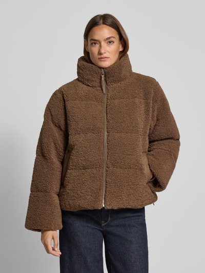 OPUS Jacke aus Teddyfell mit Stehkragen Modell 'Hozy' Schoko 4