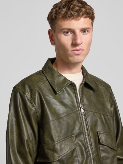 Don´t Waste Culture Jacke in Leder-Optik Modell 'Nerith' Schlamm 3