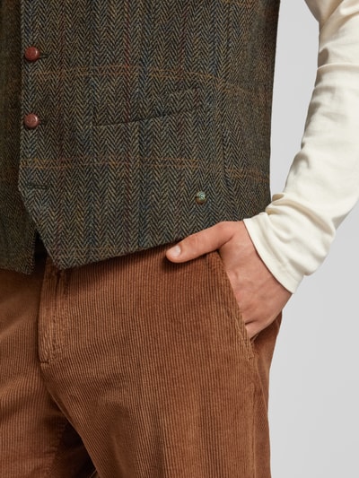 Carl Gross Harris Tweed Weste mit Brustleistentasche Modell 'Warner' Gruen 3