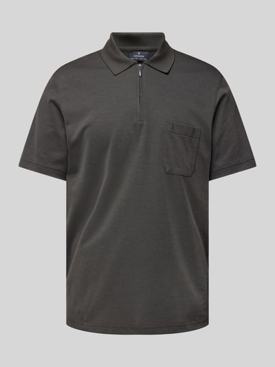 RAGMAN Regular fit poloshirt met logostitching Antraciet - 2