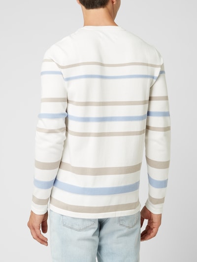 Tom Tailor Denim Pullover mit Streifenmuster Offwhite 5