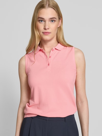 Christian Berg Woman Tanktop met polokraag Felroze - 3