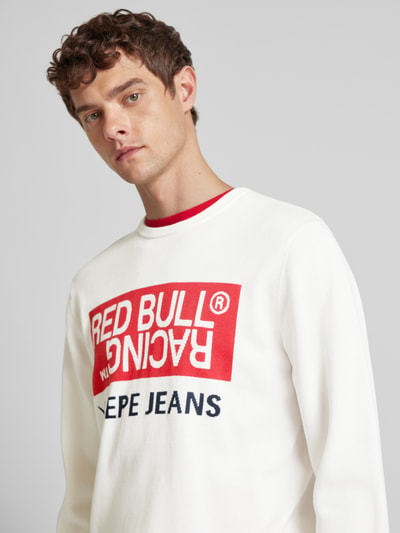 RED BULL RACING X PEPE JEANS RED BULL RACING x Pepe Jeans - gebreide pullover met labelstatement Wit - 3