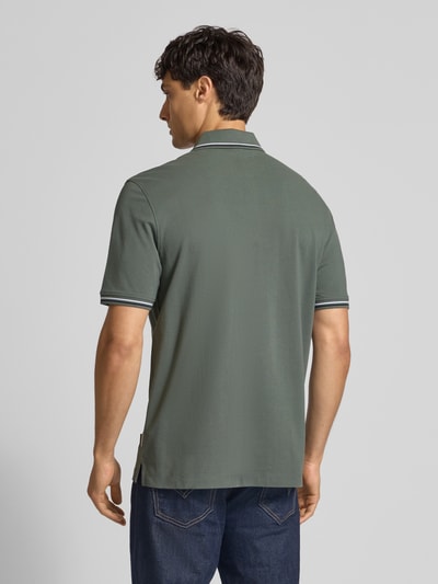 bugatti Poloshirt mit kurzer Knopfleiste Oliv 5