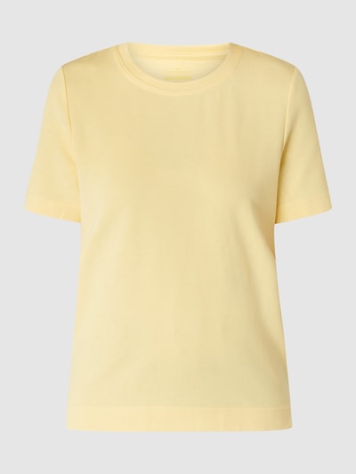 Tom Tailor T-shirt met pima-katoen  Pastelgeel - 2