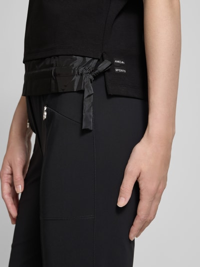 Marc Cain T-Shirt aus Modal-Mix mit Schleifen-Details Black 3