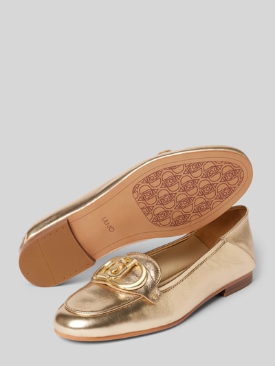 Liu Jo Loafers met labelapplicatie, model 'EMEL 03' Goud gemêleerd - 4