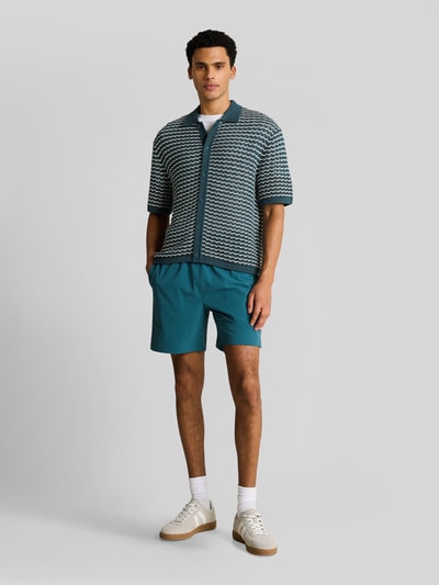 Tom Tailor Denim Regular Fit Poloshirt aus Baumwoll-Mix Petrol 1