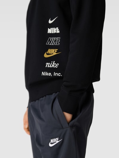 Nike Sweatshirt mit Label-Print Modell 'CLUB' Schwarz 3