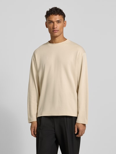 SELECTED HOMME Loose fit shirt met lange mouwen van katoenmix, model 'LOOSEOSCAR' Offwhite - 4