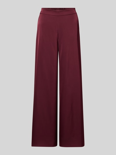 V by Vera Mont Stoffhose mit elastischem Bund Bordeaux 2