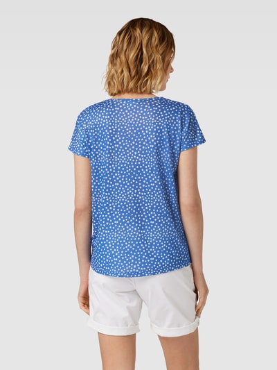 Christian Berg Woman T-shirt met all-over motief Koningsblauw - 5