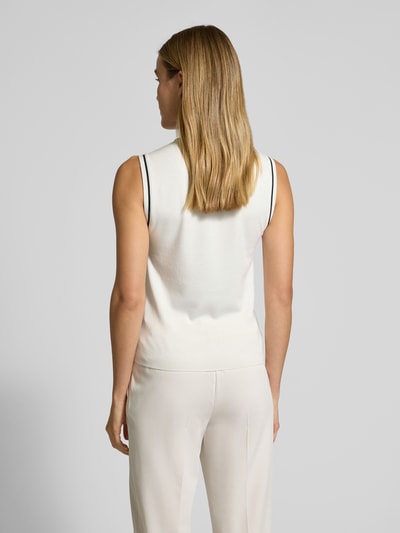 ZABAIONE Tanktop mit gerippten Abschlüssen Modell 'Lexi' Offwhite 5