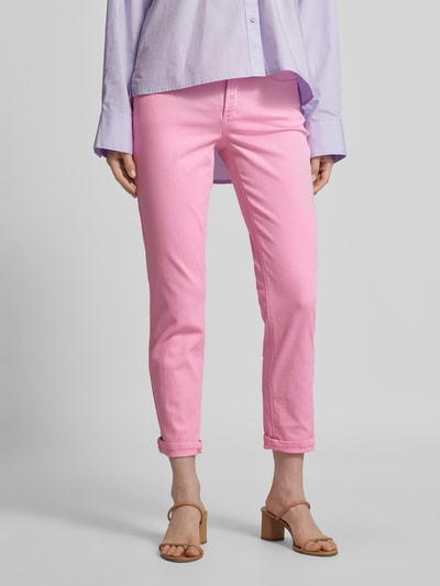 Cambio Regular Fit Jeans mit verkürzten Schnitt Pink 4