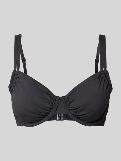 LASCANA Bikini-Oberteil mit Raffungen Black 1