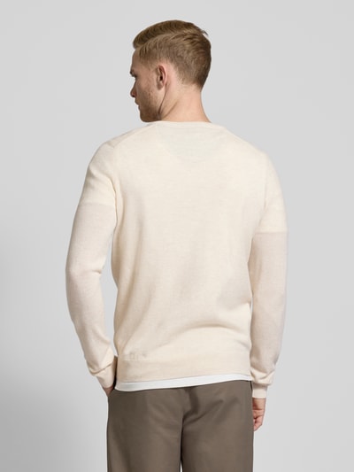 Fynch-Hatton Strickpullover mit V-Ausschnitt Offwhite 5