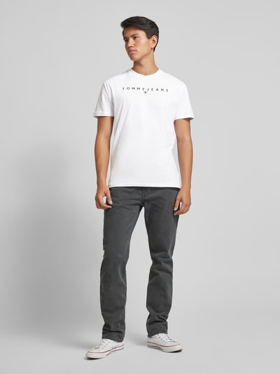 Tommy Jeans T-Shirt mit Label-Stitching Weiss 1