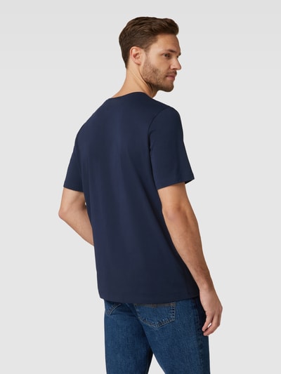 BOSS T-Shirt mit Label-Stitching Dunkelblau 5