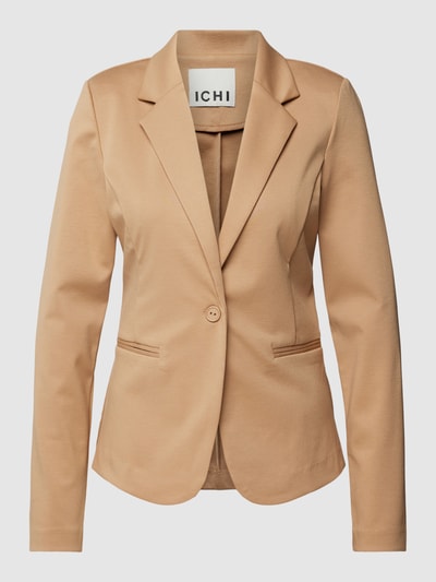 ICHI Blazer met normaal model en reverskraag Camel - 2