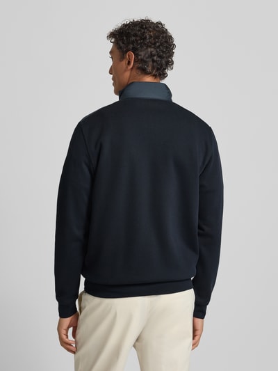 bugatti Sweatjack met labeldetail Marineblauw - 5