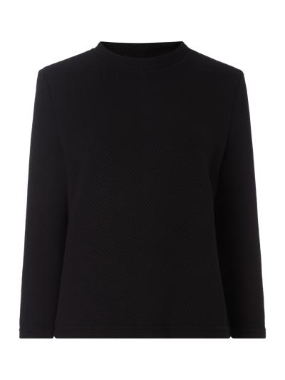 Joseph Janard Sweatshirt mit Waffelstruktur Black 1