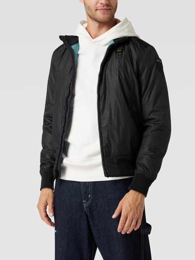 Blauer Usa Jacke mit Label-Details Marine 4