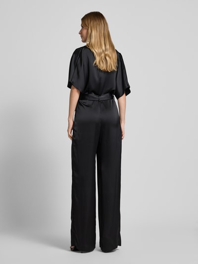 HUGO Jumpsuit aus Satin mit Bindegürtel Modell 'Kasmina' Black 5