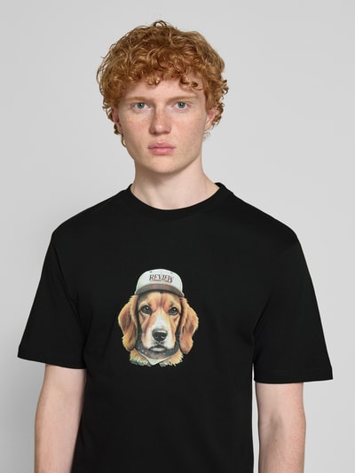 REVIEW T-Shirt mit Label-Print Black 3