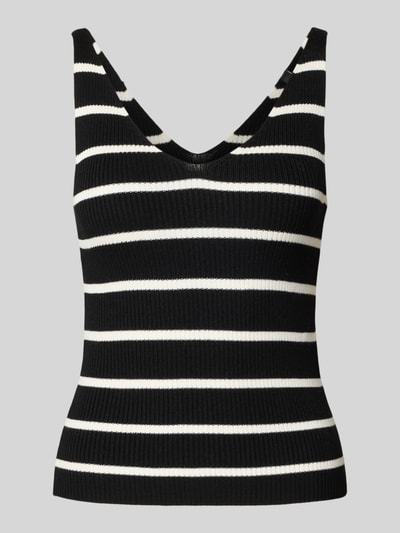 Only Slim fit tanktop van viscosemix, model 'MEDDI' Zwart - 2