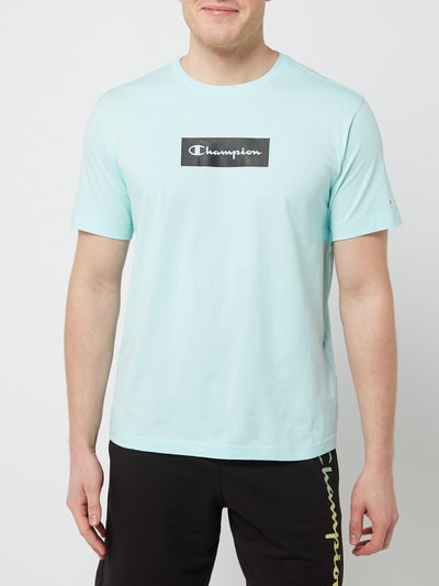 CHAMPION Custom fit T-shirt van katoen Aquablauw - 4