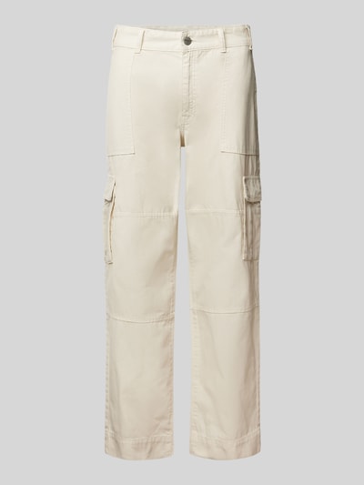 Pegador Straight Leg Cargohose mit Ziernähten Modell 'RISLEY' Ecru 2