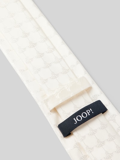 JOOP! Collection Krawatte mit Label-Detail Offwhite 3