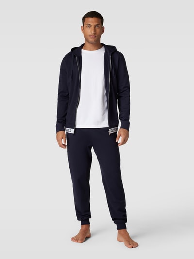 GUESS Sweatjacke mit Label-Print Marine 1