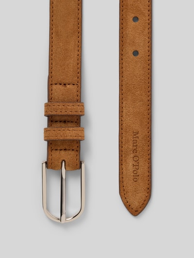 Marc O'Polo Riem van echt suède Camel - 3
