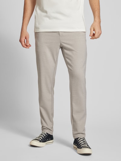 Only & Sons Stoffen broek met elastische band, model 'LINUS' Beige gemêleerd - 4