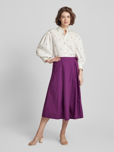 Weekend Max Mara Spódnica midi z wpuszczanymi kieszeniami model ‘DONATA’ Purpurowy 1