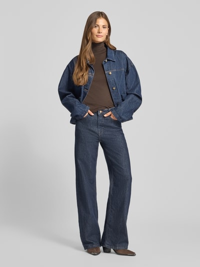 My Essential Wardrobe Jeansjack met steekzakken Donkerblauw - 1