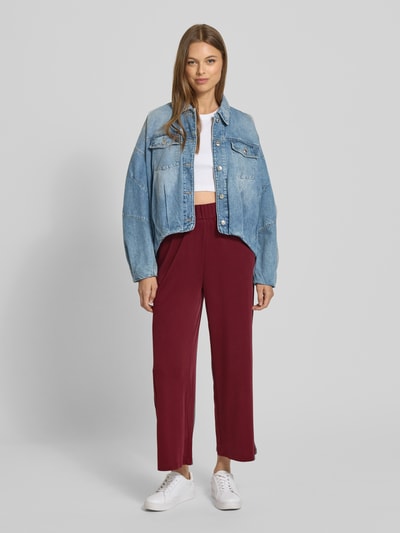 Jake*s Casual Culotte met elastische band Donkerrood - 1