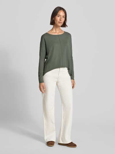 Vero Moda Comfort Fit Strickpullover aus Viskose-Mix Modell 'BREEZE AURA' Schilf 1