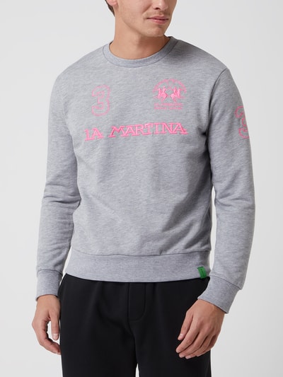 La Martina Sweatshirt mit Logo  Hellgrau 4