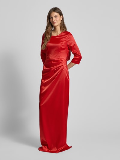 Paradi Abendkleid mit seitlicher Raffung Rot 4