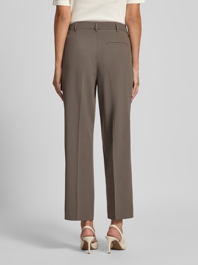 Christian Berg Woman Selection Straight leg pantalon met vaste persplooien Donkerbruin - 5